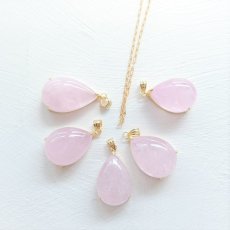 画像6: 【1点もの・C】桜ピンク　大粒　ピンクアクアマリン（モルガナイト）　つるりん滴型　約50cm14kgfネックレス (6)