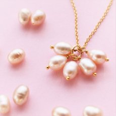 画像3: 【限定数のみ】桜のつぼみ　ピンク　パールライス　フリンジ　サージカルステンレスネックレス40cm (3)