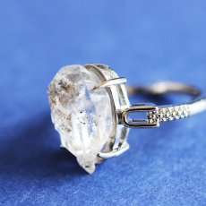 画像5: 【1点もの・C】フリーサイズ　大粒　ニューヨークハーキマーダイヤモンドクォーツ　結晶　Silver925リング（指輪）  (5)